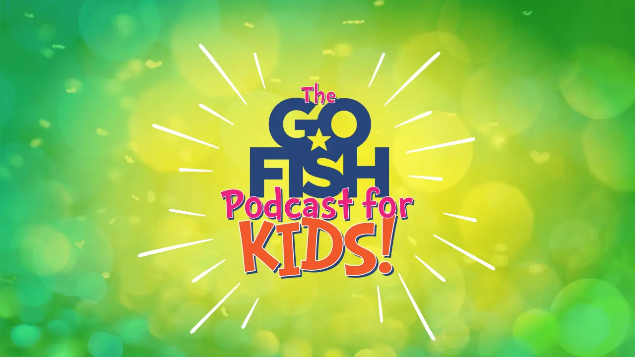 Go Fish Podcast for Kids logo.